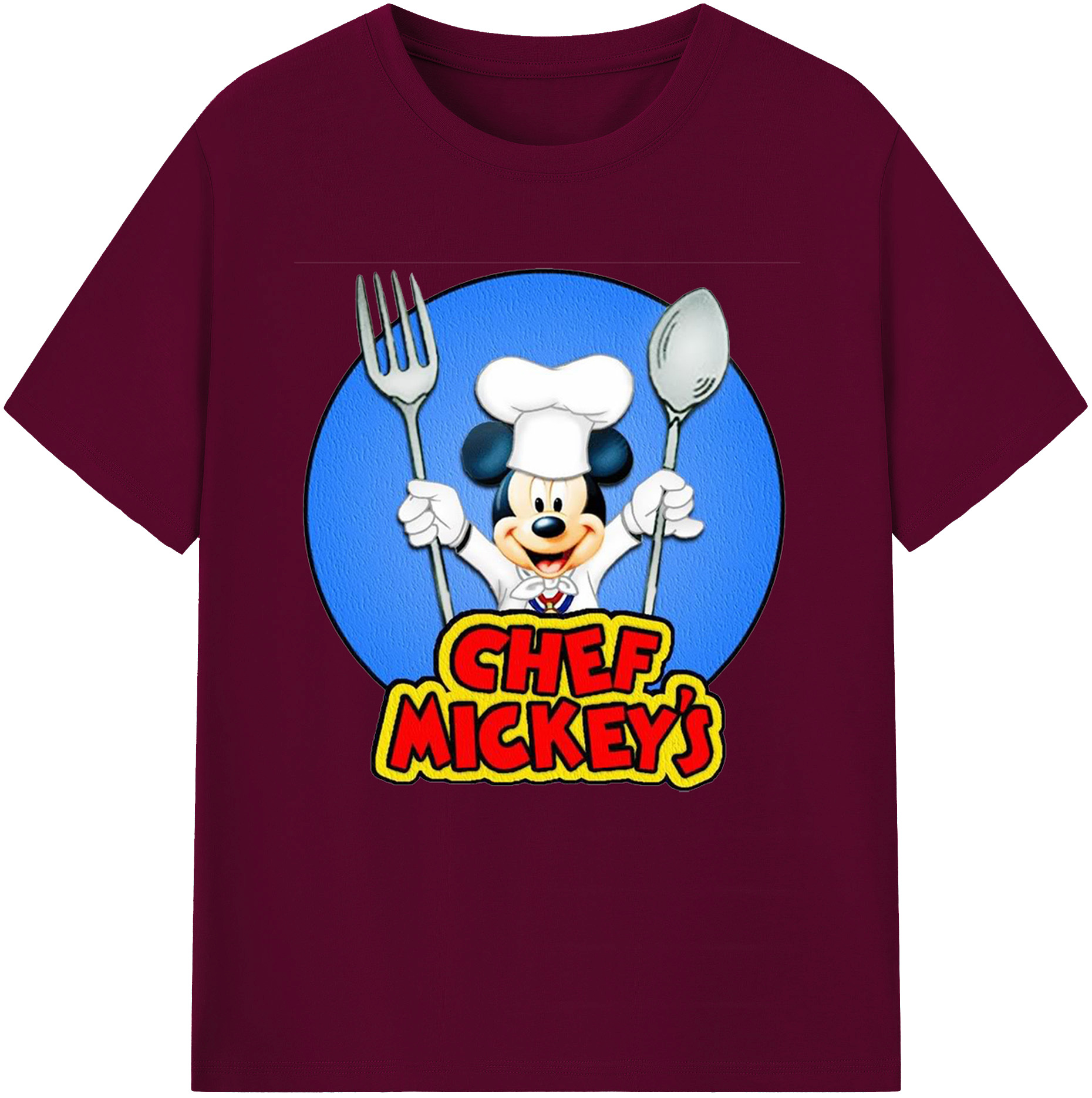 （画像用） ミッキーマウス Mickey Mouse レディースカジュアルプリントTシャツ（綿100％）